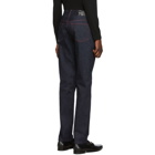 Paul Smith Blue Painted Regular Fit Jeans