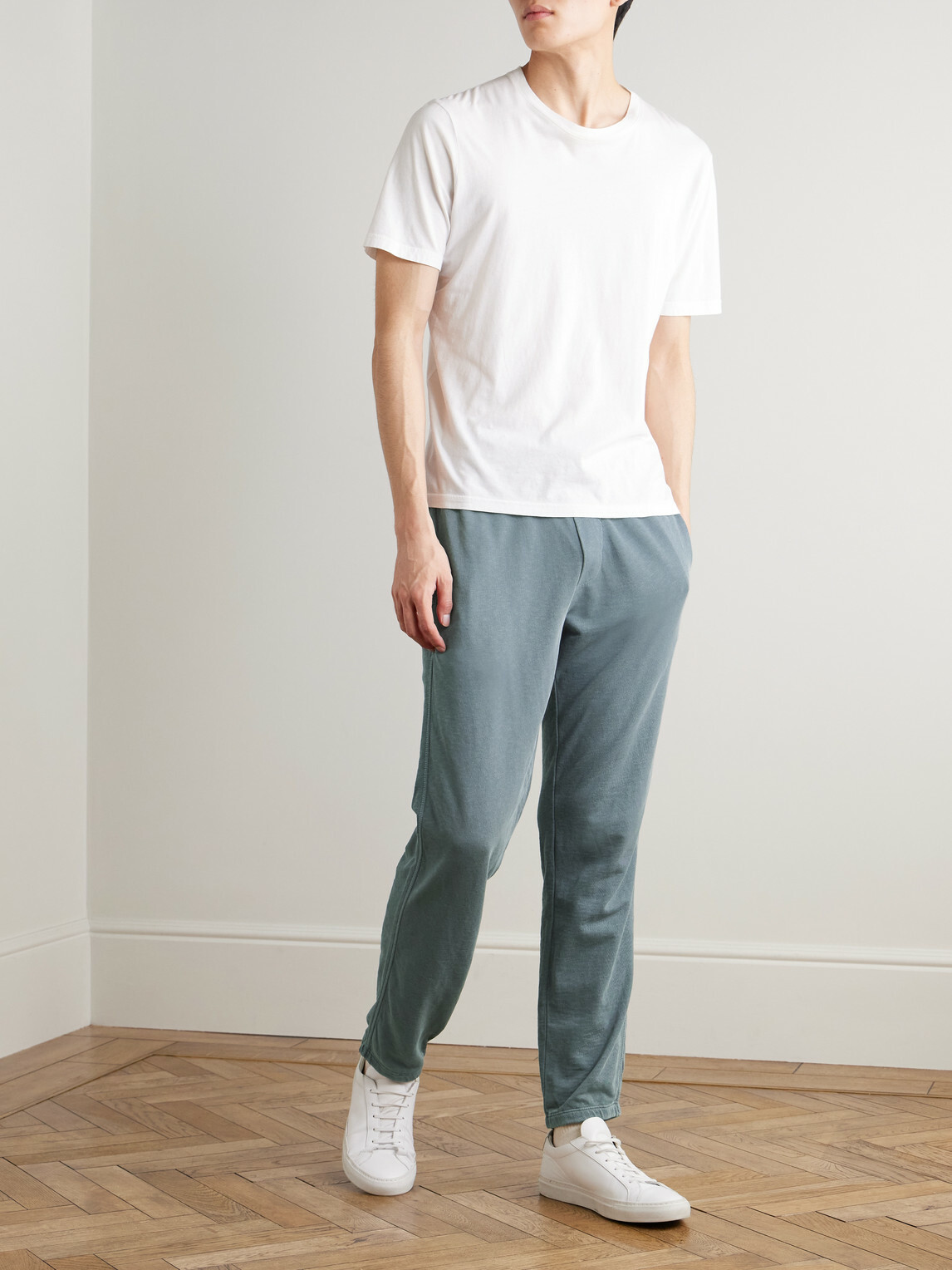 James Perse - Loopback Supima Cotton-Jersey Sweatpants - Blue