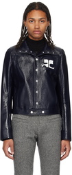 Courrèges Navy Press-Stud Jacket