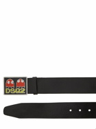 DSQUARED2 - 40mm Pacman Leather Plaque Belt