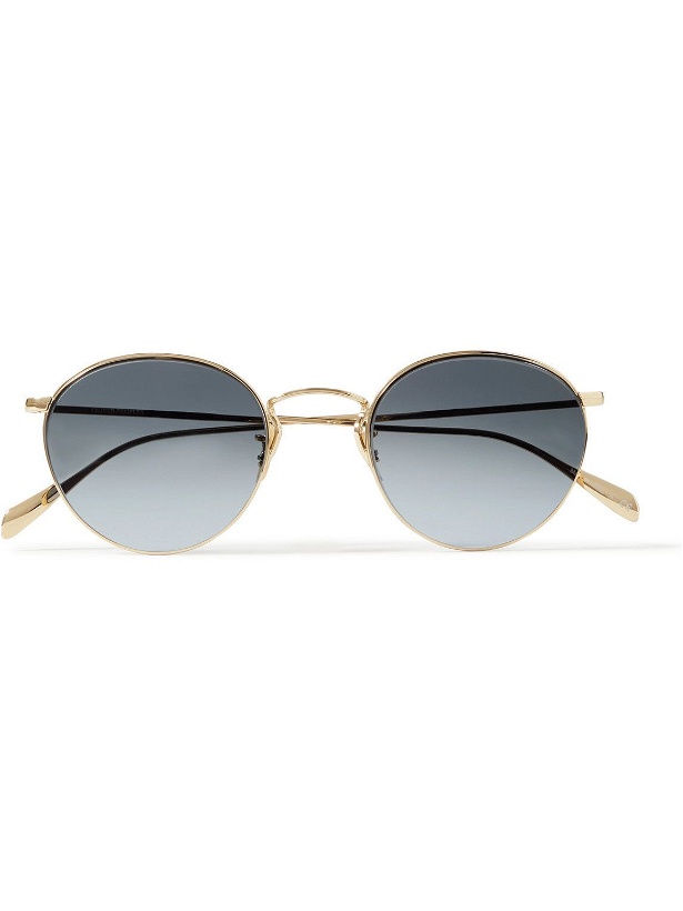 Photo: Oliver Peoples - Coleridge Round-Frame Gold-Tone Sunglasses
