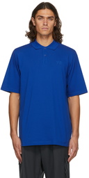 Y-3 Blue Piqué Logo Classic Polo