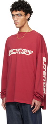 Fear of God ESSENTIALS Red Holiday 90s Long Sleeve T-shirt