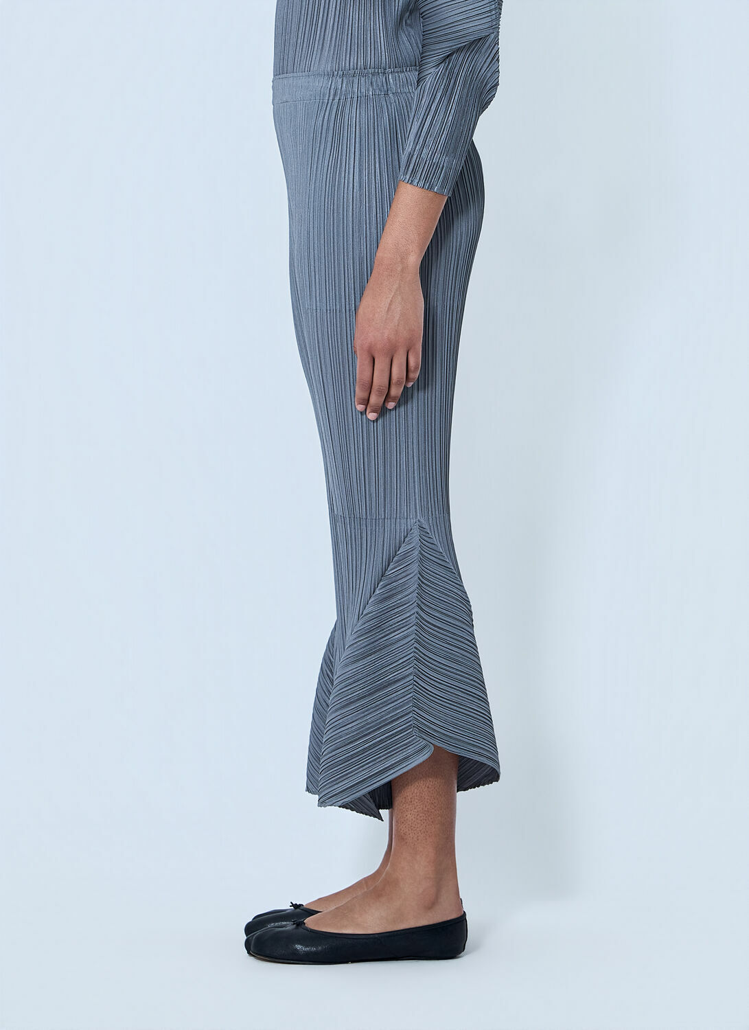 Pleats Please Issey Miyake Pleated Flared Trousers