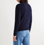 AMI PARIS - Logo-Embroidered Cashmere Rollneck Sweater - Blue