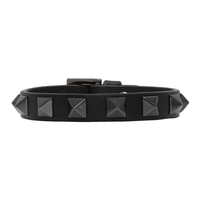 Photo: Valentino Black Valentino Garavani Rockstud Bracelet