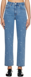 Kijun Blue Flower Jeans