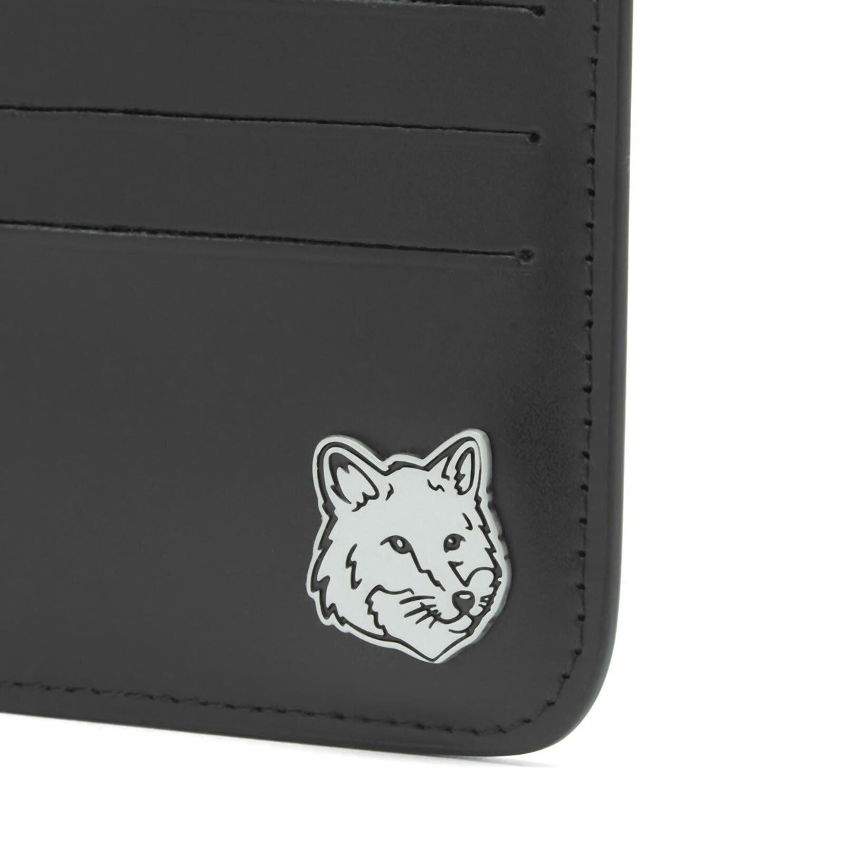 Maison Kitsuné Men's Fox Head Card Holder in Black 