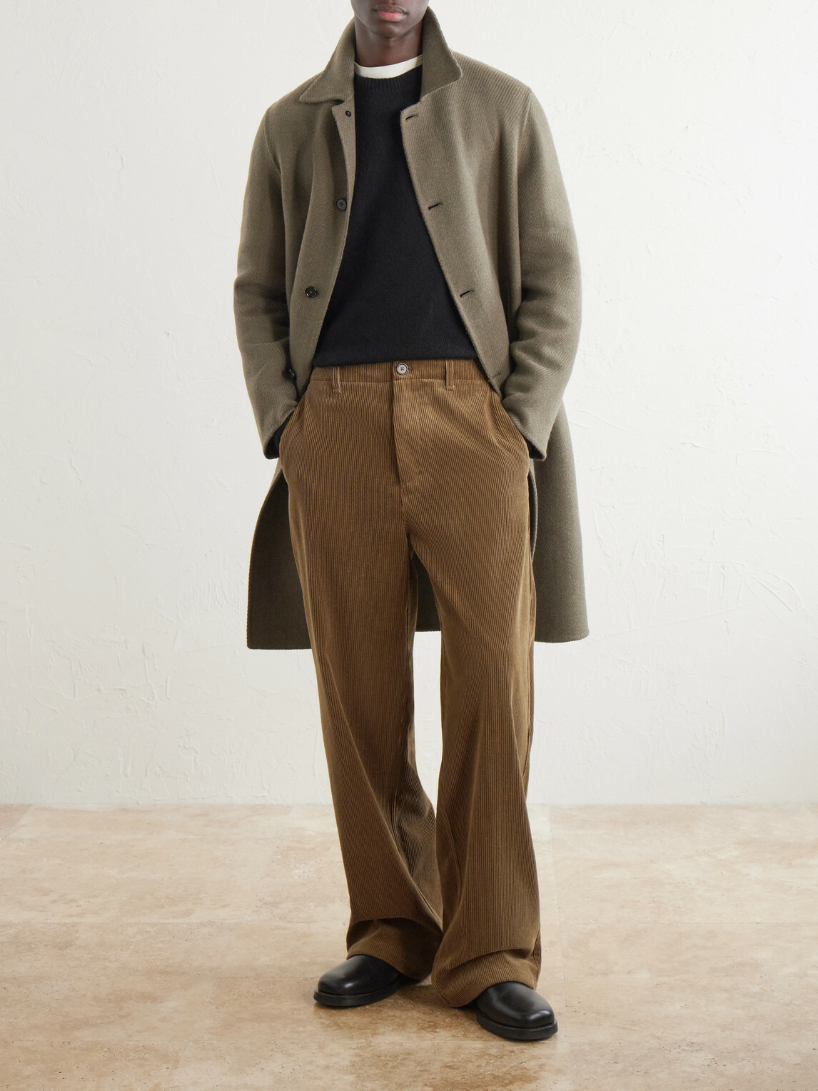 Jil Sander - Wide-Leg Cotton-Corduroy Trousers - Brown