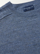 Peter Millar - Port Saddle Linen and Merino Wool-Blend Sweater - Blue