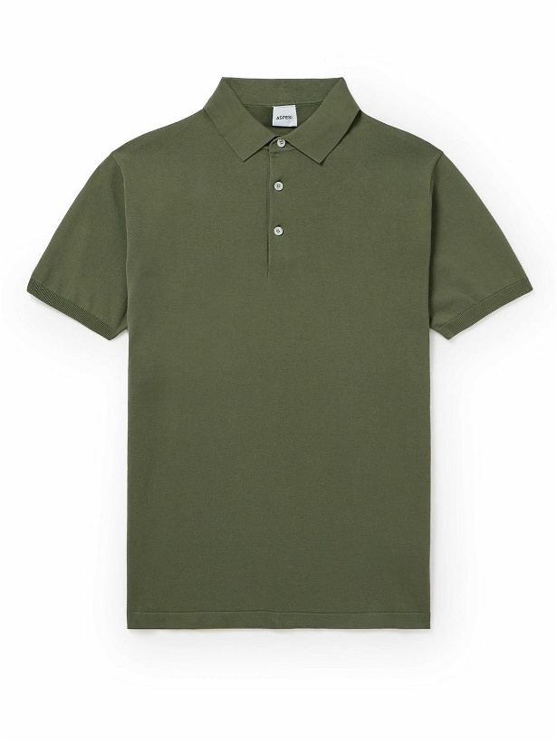 Photo: Aspesi - Cotton Polo Shirt - Green