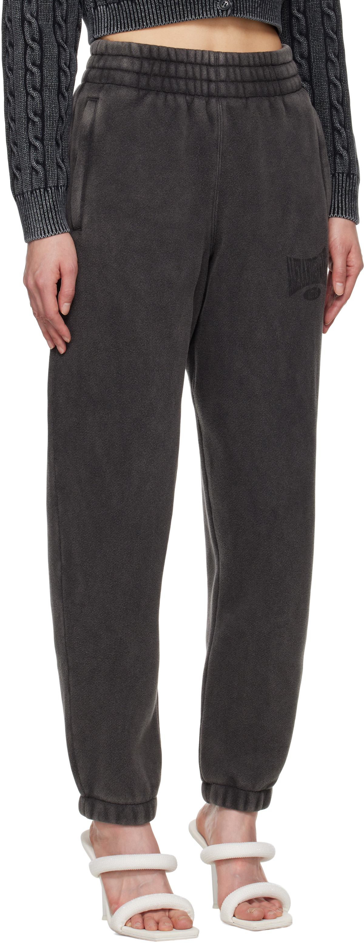 alexanderwang.t Black Logo Lounge Pants
