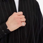 Hatton Labs Men's Daisy Ring in Silver/Red