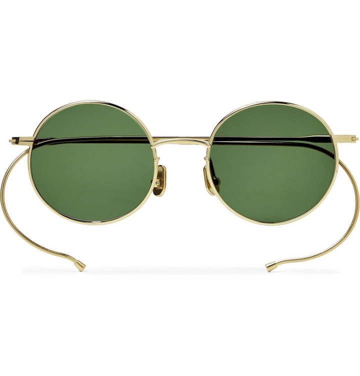 Photo: Native Sons - Seeger Round-Frame Gold-Tone Sunglasses - Gold