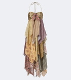 Zimmermann Fairlight patchwork silk midi dress