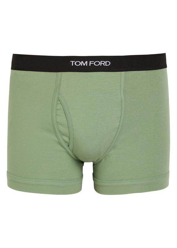 Photo: Tom Ford Stretch-cotton Boxer Briefs Green