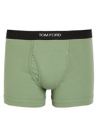 Tom Ford Stretch-cotton Boxer Briefs Green