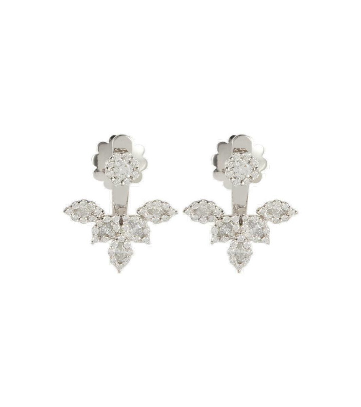 Photo: Yeprem Moonflower 18kt white gold earrings with diamonds