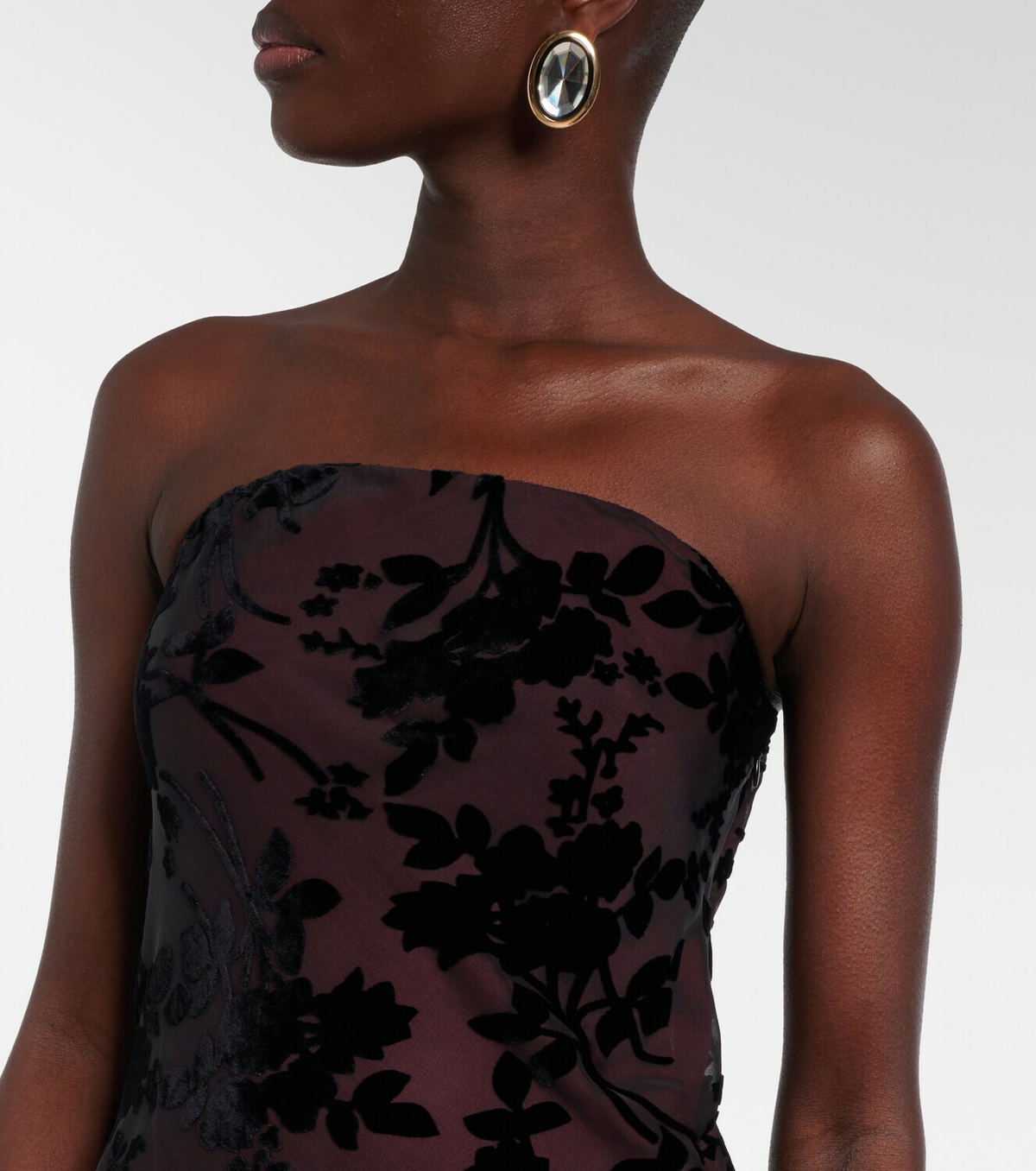 Rodarte Floral devoré velvet gown