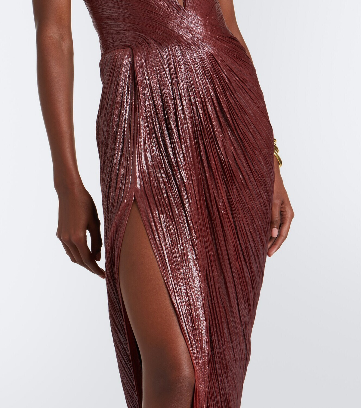 Maria Lucia Hohan Huda metallic corset gown