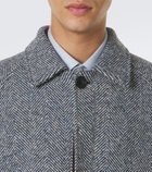 Rubinacci Herringbone wool, silk, and cashmere coat