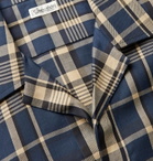 Camoshita - Skipper Checked Cotton and Lyocell-Blend Twill Pullover Shirt - Blue