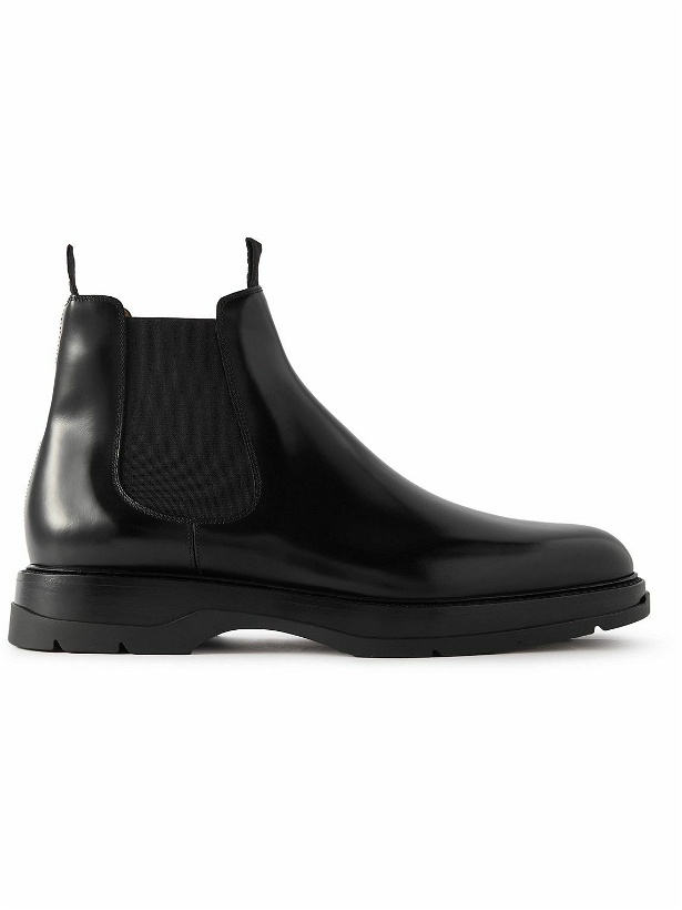 Photo: Dunhill - Hybrid Glossed-Leather Chelsea Boots - Black