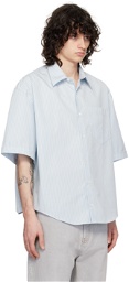 AMI Paris Blue & Off-White Stripe Shirt