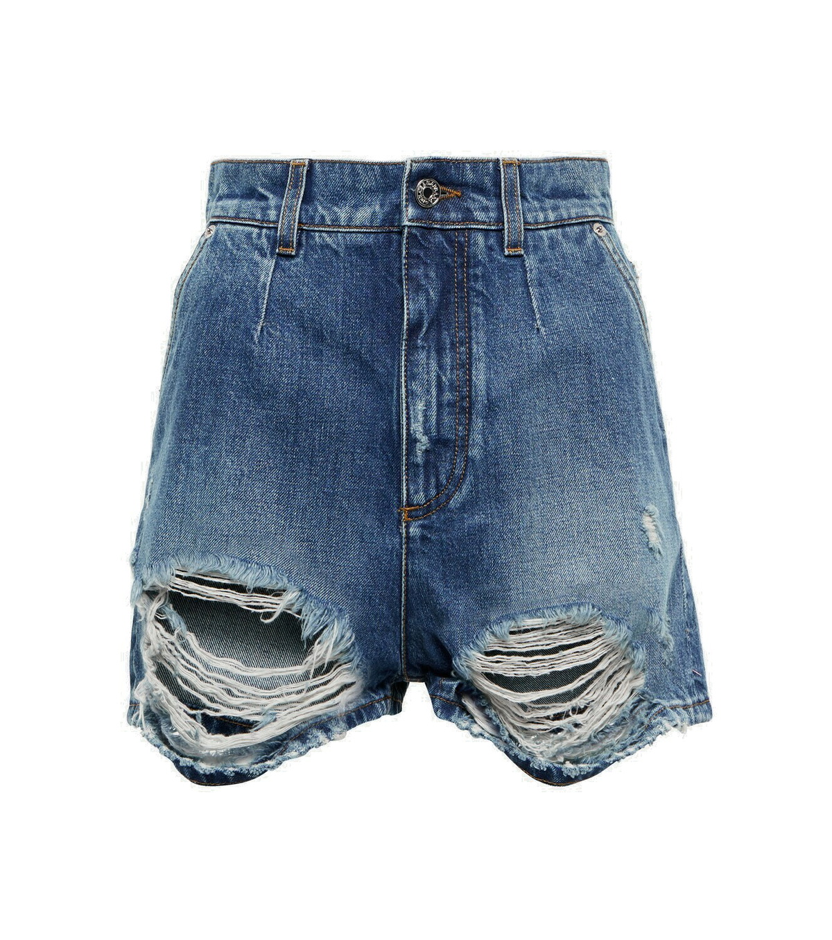 Dolce&Gabbana - Distressed high-rise denim shorts Dolce & Gabbana