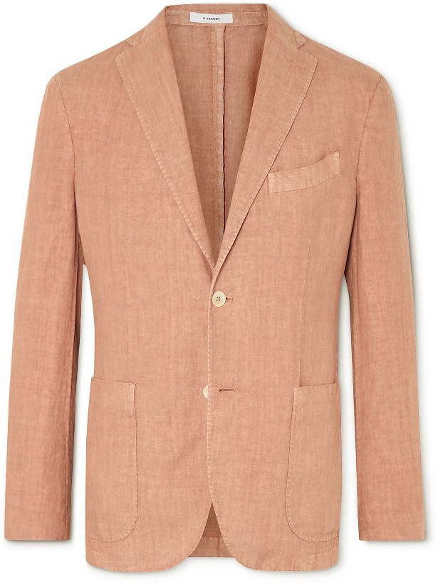 Photo: Boglioli - K-Jacket Unstructured Linen Suit Jacket - Pink