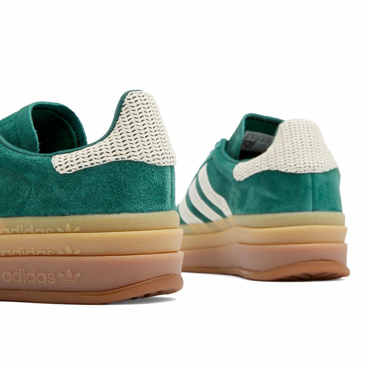 Adidas Women's Gazelle Bold W Sneaker in Green/White/Gold Met. adidas