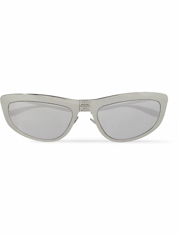 Photo: Givenchy - Mirrored D-Frame Silver-Tone Sunglasses