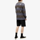 Pop Trading Company Men's Long Sleeve Bold Stripe T-Shirt in Charcoal/Delicioso