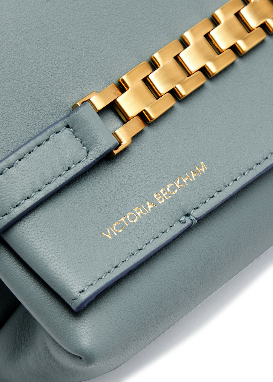 Victoria Beckham Chain Mini Leather Pouch - Blue - One Size