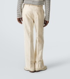 Wales Bonner Alto satin-trimmed flared pants