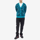 AMIRI Men's Mohair Cheetah Cardigan in Aqua