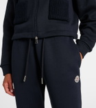 Moncler Cotton-blend jersey zip-up hoodie