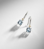 Stone and Strand 14kt white gold earrings with aquamarines, pearls, and diamonds