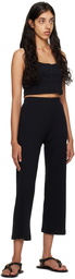 LESET Black Cropped Tank Top