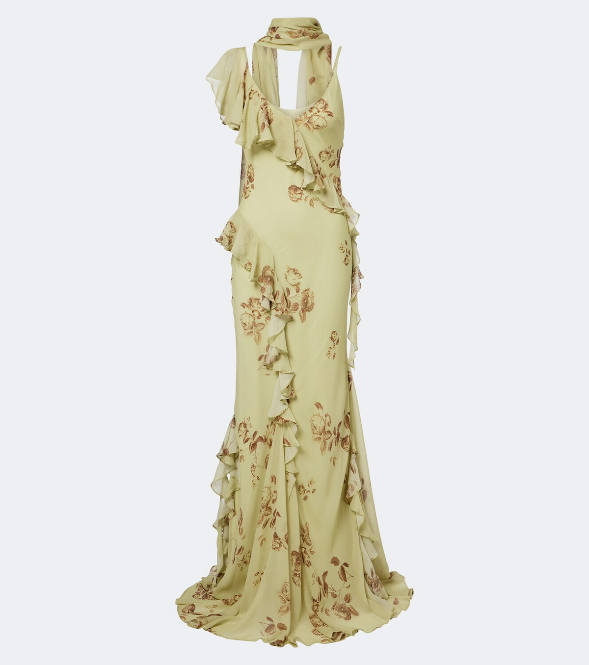 De La Vali Mayara floral georgette maxi dress