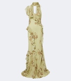 De La Vali Mayara floral georgette maxi dress