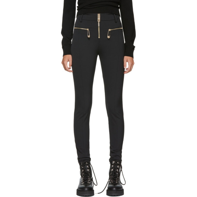 Photo: Versus Black Stretch High-Waisted Trousers