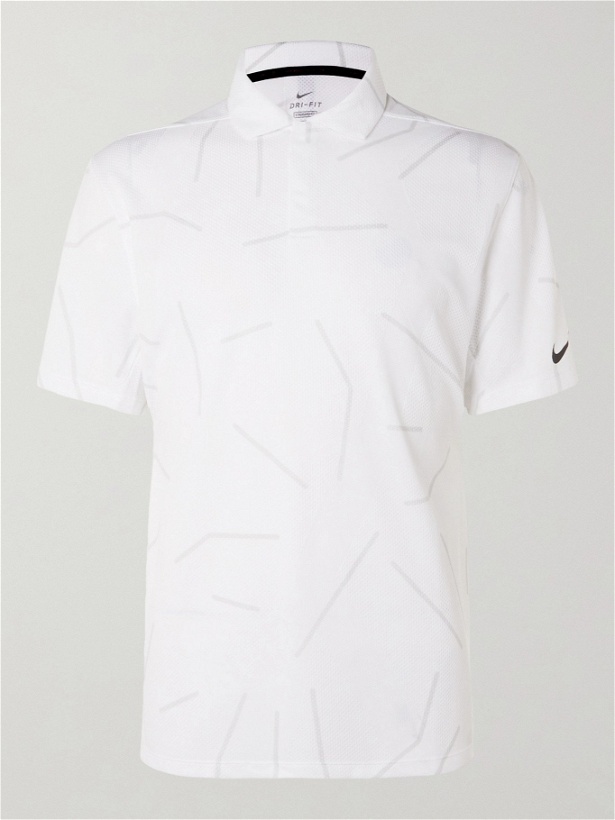 Photo: Nike Golf - Dry Course Printed Dri-FIT Jacquard Golf Polo Shirt - White