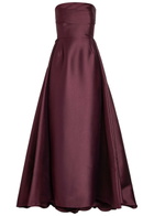 Solace London Tiffany Strapless Faille Gown Aubergine