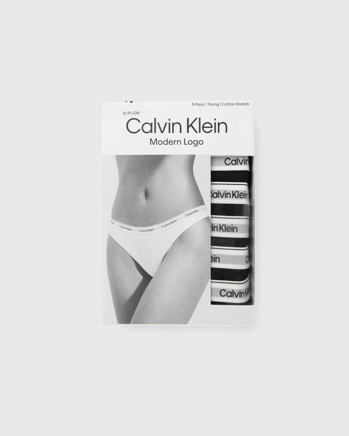 Calvin Klein Underwear Wmns 5 Pack Thong (Low Rise) Black - Womens