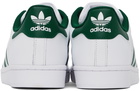 adidas Originals White & Green Superstar Sneakers