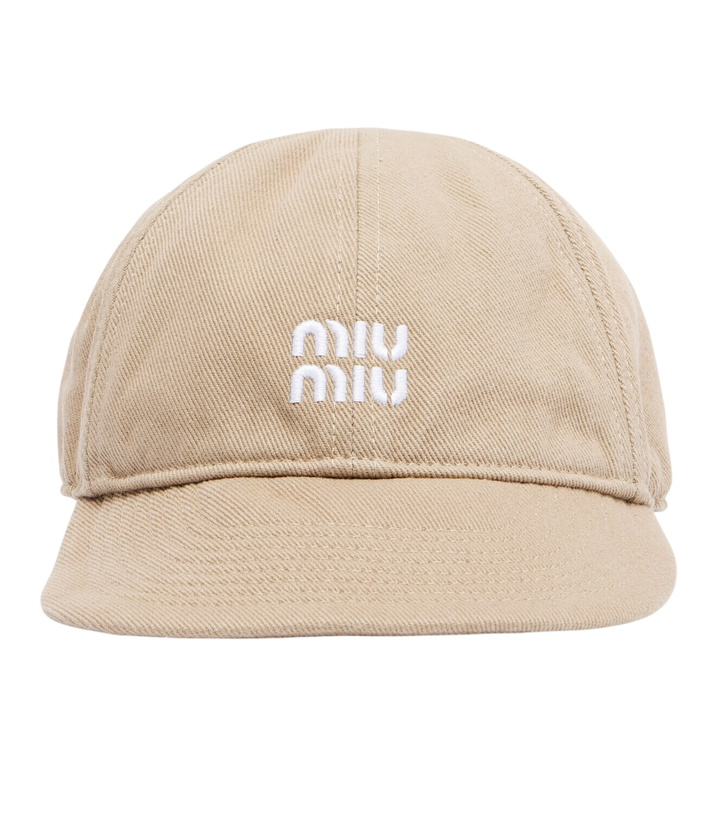 Photo: Miu Miu Logo denim baseball cap