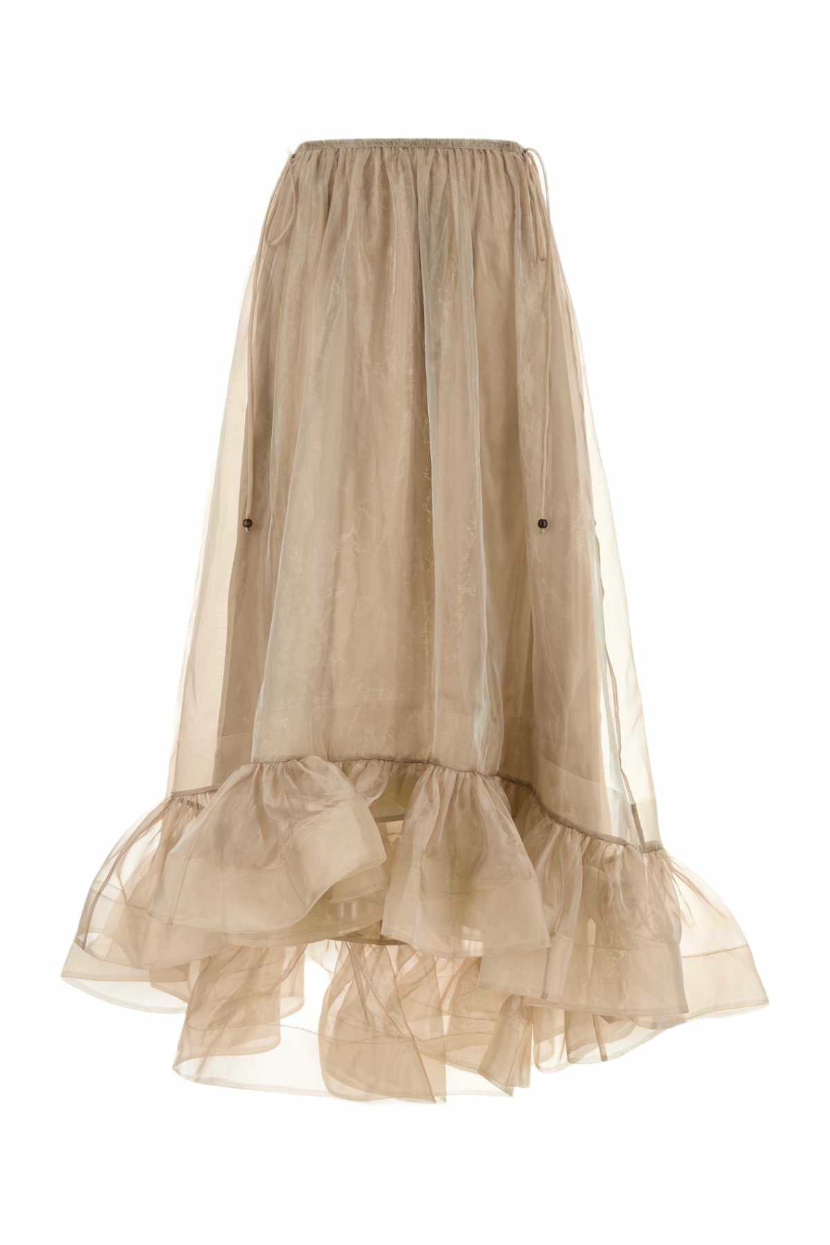 Zimmermann Pastel Light Blue Organza Crush Layered Skirt