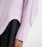 The Attico Diana oversized checked cotton shirt