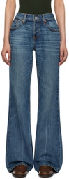 Re/Done Blue Loose Boot Jeans